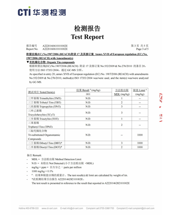 REACH附录17 测试报告